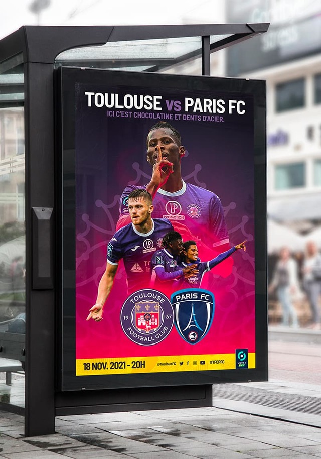 Sport à l'Affiche - Art Poster - Toulouse F.C. - Stadium 30x40 cm : Sport à l'Affiche